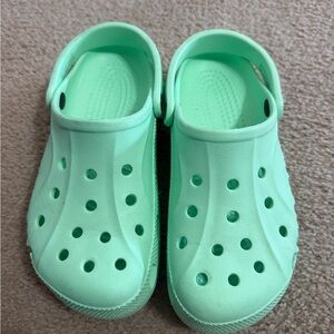 CROCS Mint Green Slip-On Clogs with Heel Strap